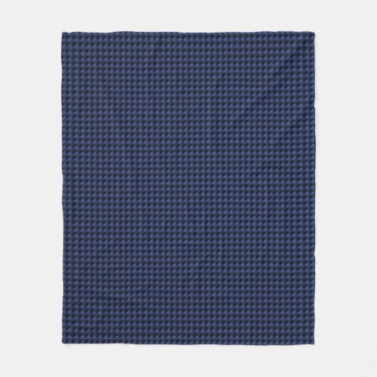 Royal Blue Carbon Style Weave Print Fleece Deken (Voorkant)