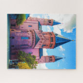 Royal Blue Castle met wolken en blauwe hemden Legpuzzel (Horizontaal)