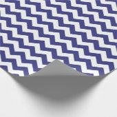 Royal Blue Chevron Zigzag Wrapping Paper Cadeaupapier (Hoek)