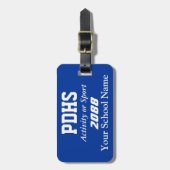 Royal Blue College of High School Student Bagagelabel (Voorkant verticaal)