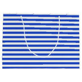 Royal Blue Combinatie Stripes Large Cadeautasje (Achterkant)