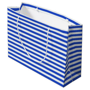 Royal Blue Combination Stripes Large Cadeautasje