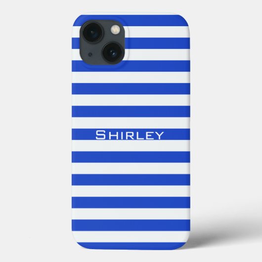 Royal Blue Combination Stripes van Shirley Taylor Case-Mate iPhone Case (Achterkant)