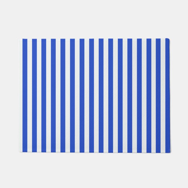 Royal Blue Combination Stripes van Shirley Taylor Deurmat (Voorkant)