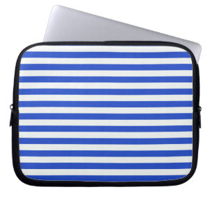 Royal Blue Combination Stripes van Shirley Taylor Laptop Sleeve
