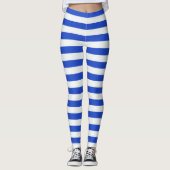 Royal Blue Combination Stripes van Shirley Taylor Leggings (Voorkant)