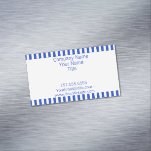 Royal Blue Combination Stripes van Shirley Taylor Magnetisch Visitekaartje