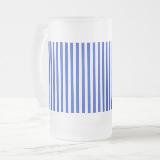 Royal Blue Combination Stripes van Shirley Taylor Matglas Bierpul (Voorkant links)