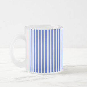 Royal Blue Combination Stripes van Shirley Taylor Matglas Koffiemok