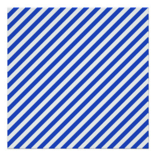 Royal Blue Combination Stripes van Shirley Taylor Perfect Poster