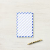 Royal Blue Combination Stripes van Shirley Taylor Post-it® Notes (Op bureau)