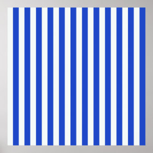 Royal Blue Combination Stripes van Shirley Taylor Poster