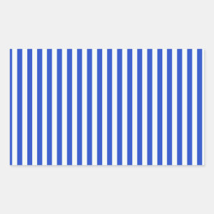 Royal Blue Combination Stripes van Shirley Taylor Rechthoekige Sticker