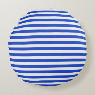 Royal Blue Combination Stripes van Shirley Taylor Rond Kussen
