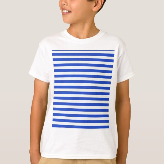 Royal Blue Combination Stripes van Shirley Taylor T-shirt (Voorkant)