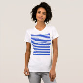 Royal Blue Combination Stripes van Shirley Taylor T-shirt (Voorkant volledig)