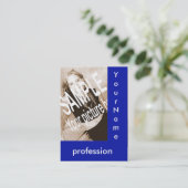 royal blue comkaart visitekaartje (Staand voorkant)