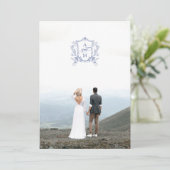 Royal Blue  Crest Bewaar de datum Kaart (Staand voorkant)