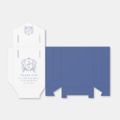Royal Blue Crest Wedding Bedankt Bedankdoosjes (Uitgevouwen)
