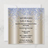 Royal Blue Diamonds bruiloft blauw kristalgoud Kaart (Voorkant)