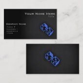 Royal Blue Dice Visitekaartje (Voorkant / Achterkant)