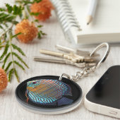 Royal Blue Discus Sleutelhanger (Voorkant Rechts)