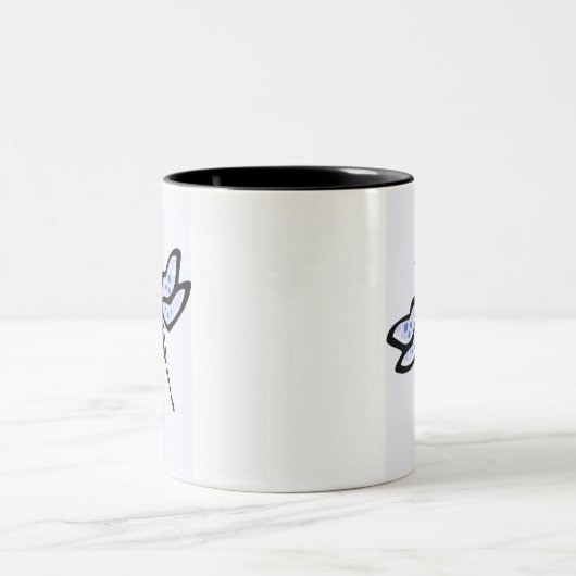 Royal Blue Dragonfly Tweekleurige Koffiemok (Center)