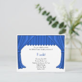 Royal Blue Drama and Theatre Invitation (Debout devant)