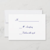 Royal Blue Elegant Gold Wedding RSVP (Dos)
