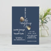 Royal Blue Elegant Wedding Invitation (Debout devant)