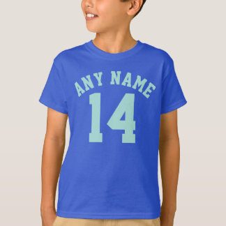 Royal Blue en Aquamarine Kinder | Sport Jersey T-shirt