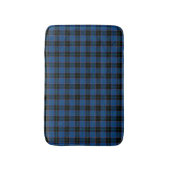 Royal Blue en Black Scottish Pset Pattern Badmat (Voorkant Verticaal)