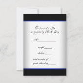 Royal Blue en BlackRSVP RSVP Kaartje (Achterkant)