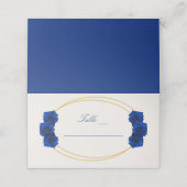 Royal Blue en Gold Geometric Quinceañera (Buitenkant ongevouwen)