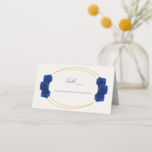 Royal Blue en Gold Geometric Quinceañera (Voorkant)