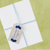 Royal Blue en Gold Geometric Quinceañera Cadeaulabel