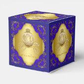 Royal Blue en Gold Prince Bedankdoosjes (Achterkant)