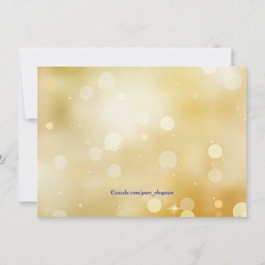 Royal Blue en Gold Sweet 16 Masquerade Party Kaart (Achterkant)