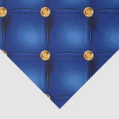 Royal Blue en Gold Tufted Tissuepapier (Detail)