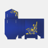 Royal Blue en Gold Wedding Bedankdoosjes (Uitgevouwen)
