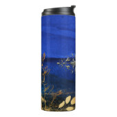 Royal Blue en goud turquoise edelsteen Thermosbeker (Gedraaid links)