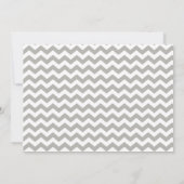 Royal Blue en Gray Chevron Invitation Kaart (Achterkant)
