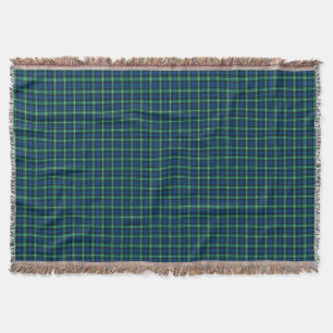 Royal Blue en Green Lamont Clan Scottish Pset Deken