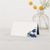 Royal Blue en Ivory Rozen met Naam Panel (Achterkant)