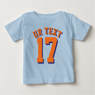 Royal Blue en Oranje Baby   Sport Jersey