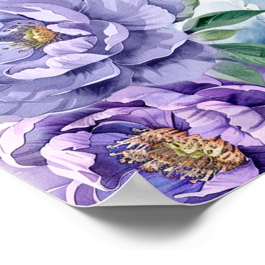 Royal Blue en Paarse tweeling Quinceanera Poster (Hoek)