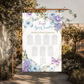 Royal Blue en Paarse tweeling Quinceanera Poster