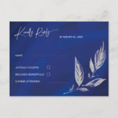 Royal Blue en Silver Briefkaart (Voorkant)