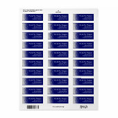 Royal Blue en Sliver Glitter Etiket (Full Sheet)