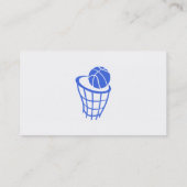 Royal Blue en White Basketball Visitekaartje (Achterkant)